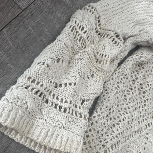 Lucky Brand Women's Cream Cable Knit Sweater - Picture 4 of 6